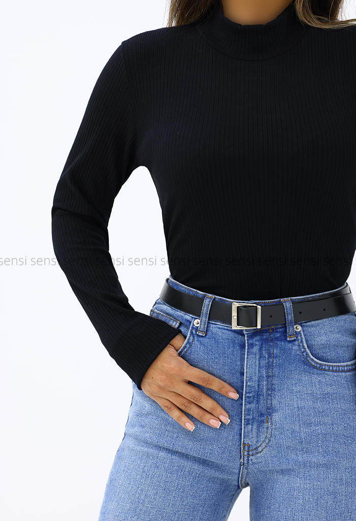 بلوز زنانه یقه 5سانت آستین بلند کد1004817